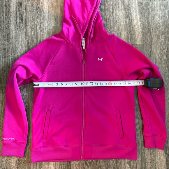 Under Armour Bright Pink Full-Zip Hoodie - Picture 5 of 6